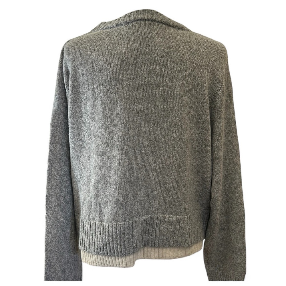 NEW Unbranded Gray Floral Cardigan Sweater NEW - Picture 3 of 11